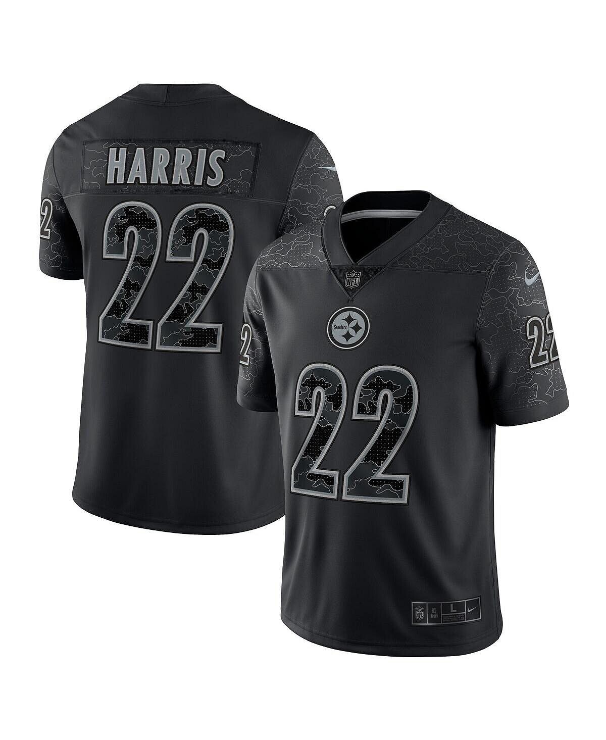 

Мужская футболка najee harris black pittsburgh steelers rflctv limited jersey Nike, черный