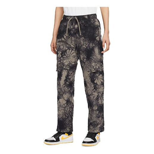 

Женские брюки Women's Trousers (WMNS) Jordan (Her)itage Tie Dye Lacing Straight Long Pants/Trousers Olive Grey, Серый