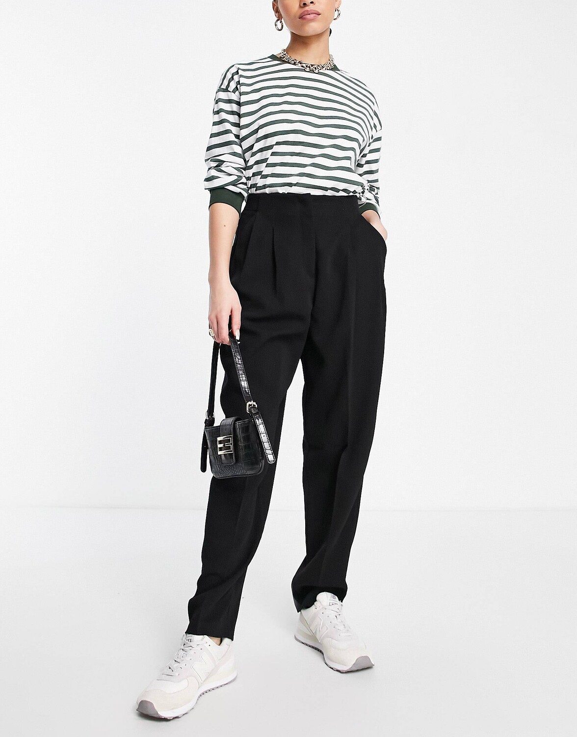 

Черные мягкие брюки для мам с напуском ASOS DESIGN, Черный