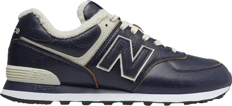 

Кроссовки кожаные New Balance 574, темно-синий