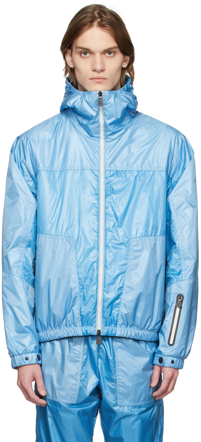 Синяя спортивная куртка из рипстопа Moncler Grenoble