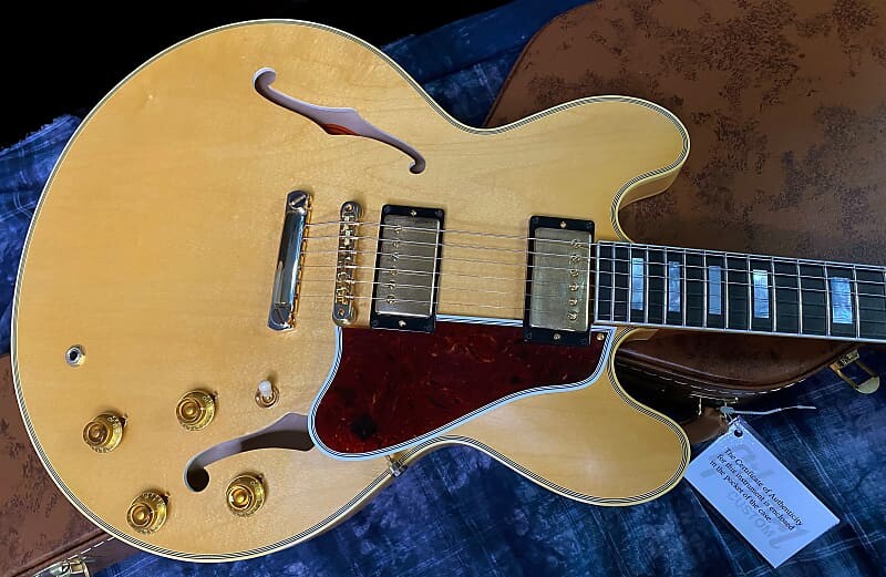 

Гитара 2022 Gibson Custom Shop 1959 ES-355 Reissue, натуральный винтажный