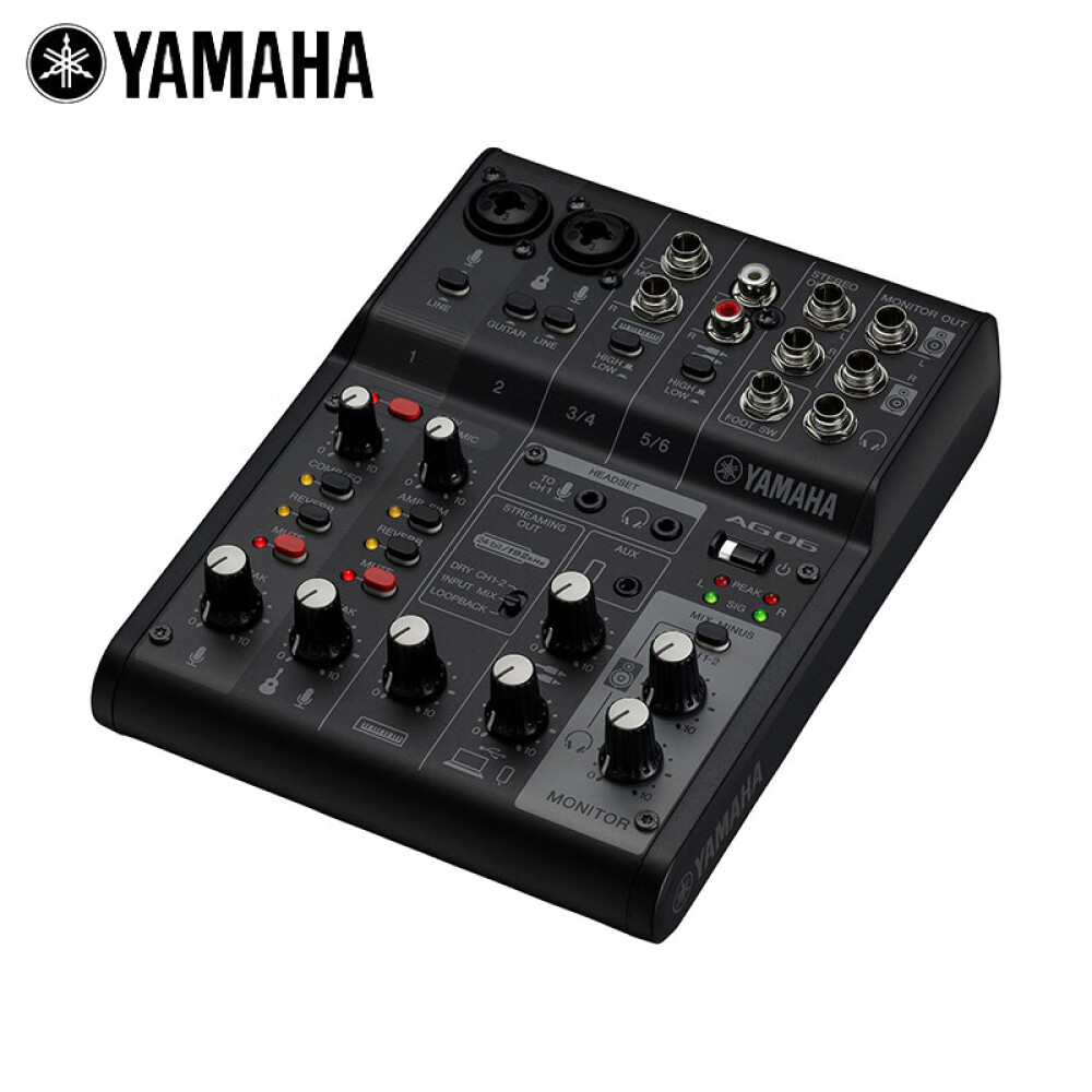 Микшер Yamaha AG06MK2, внешняя звуковая карта, черный микшер yamaha ag03mk2 внешняя звуковая карта белый