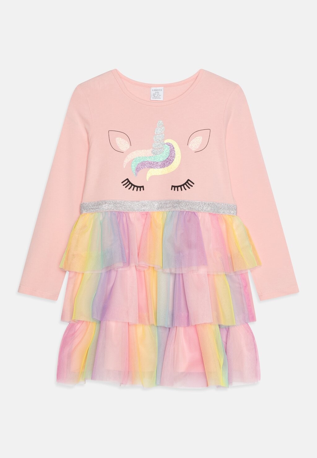 Платье повседневное DRESS UNICORN RAINBOW Lindex, цвет light pink платье повседневное hello kitty dress addition gcds цвет pink