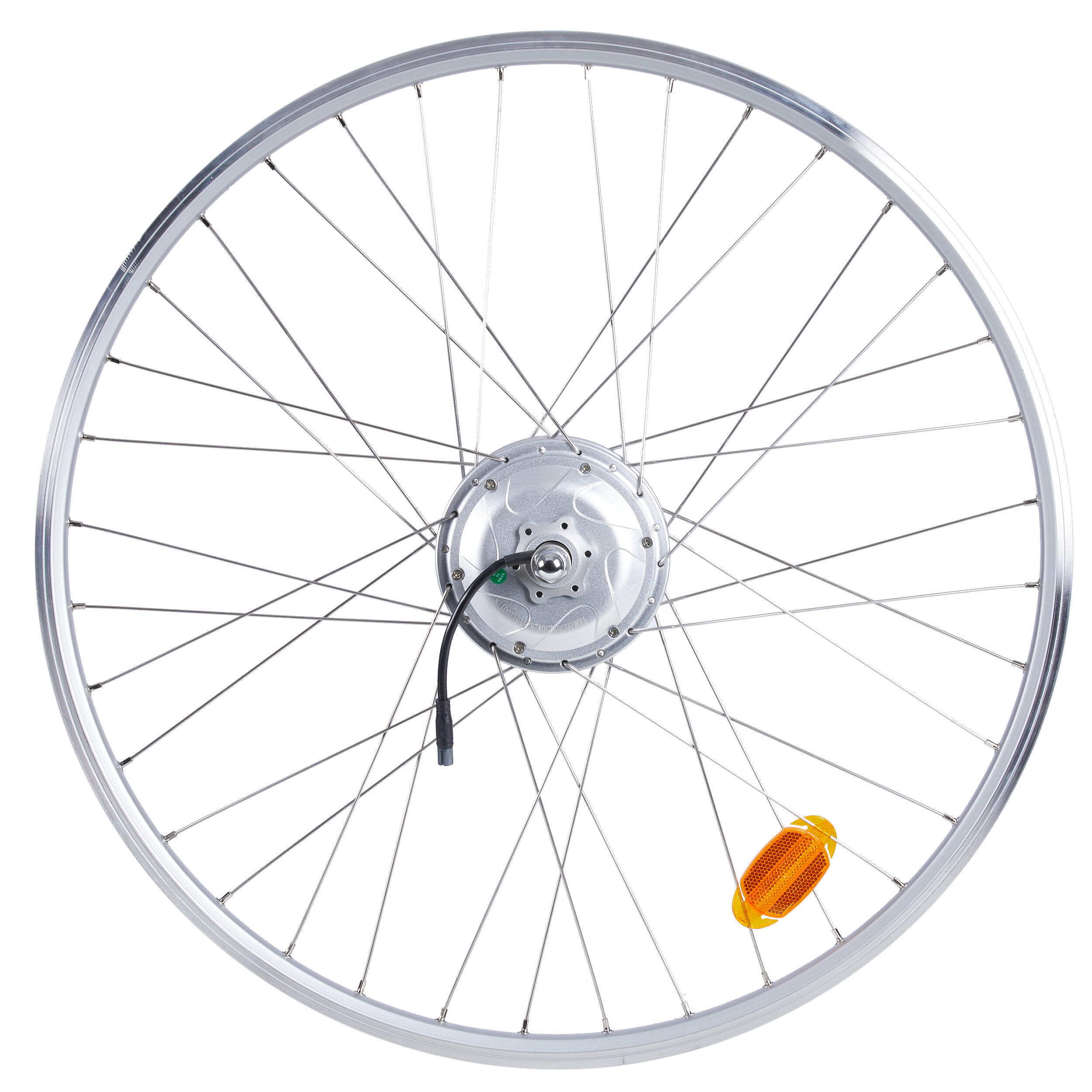 Заднее колесо City Bike 28-дюймовый обод с двойными стенками и 36 спицами Elops 120E серебристый, серебро