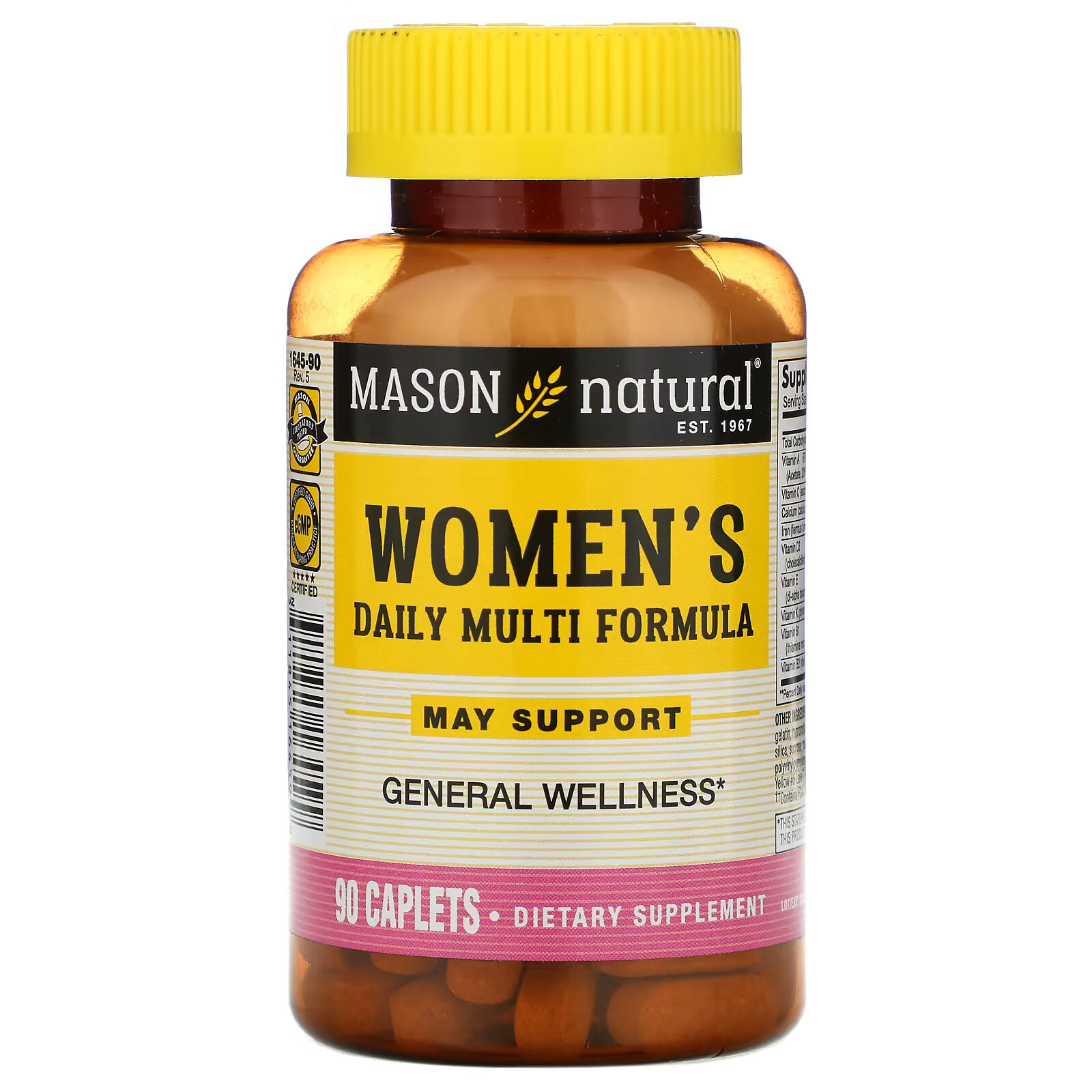 Mason Natural, Ежедневная формула для женщин, 90 капсуловидных таблеток пищевая добавка mason natural ежедневная формула для мужчин 100 таблеток