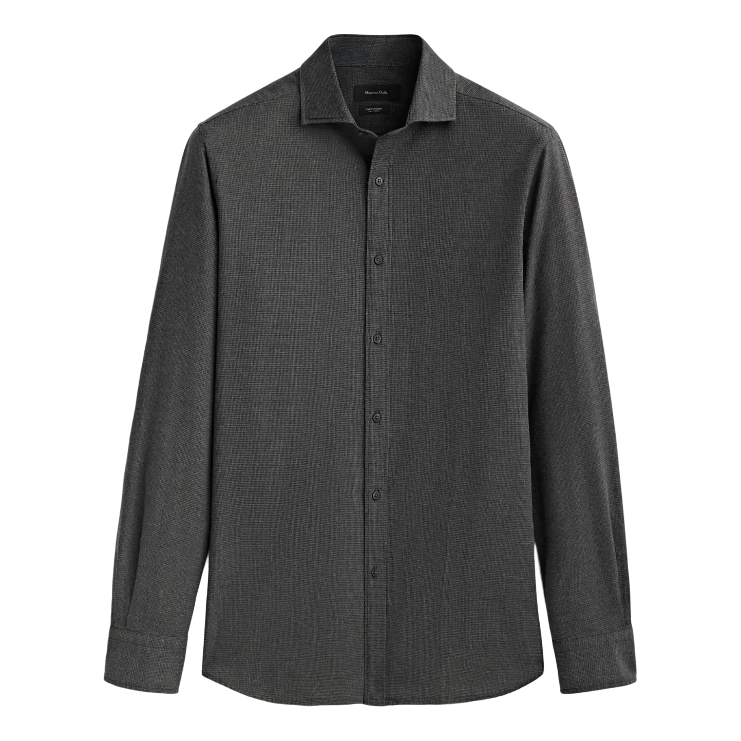 

Рубашка Massimo Dutti Slim Fit Houndstooth Melange, графит