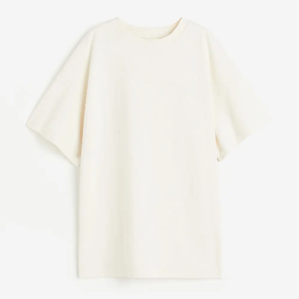 

Футболка H&M Oversized Reflection, кремовый, Бежевый