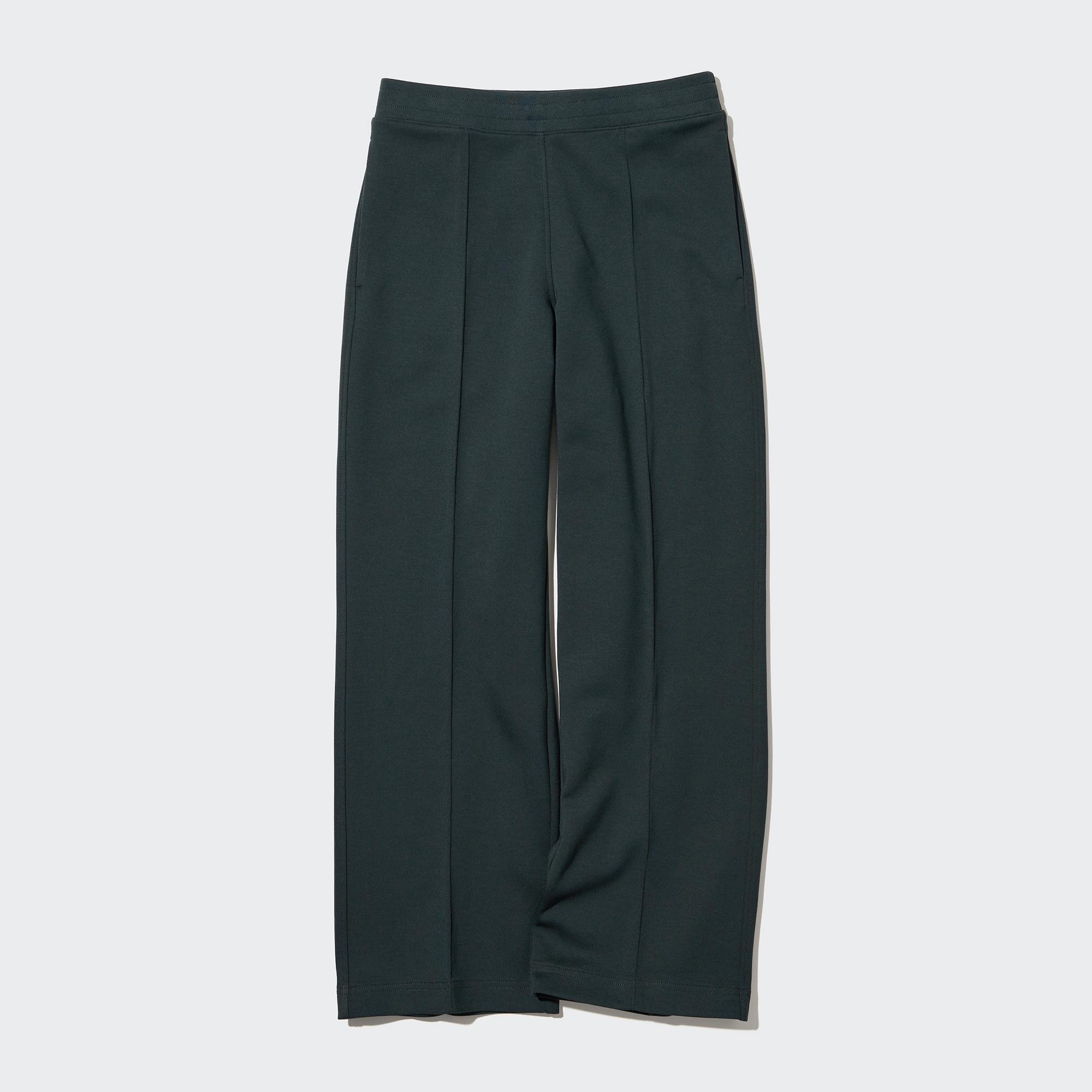 Прямые брюки из плюша UNIQLO, темно-зеленый