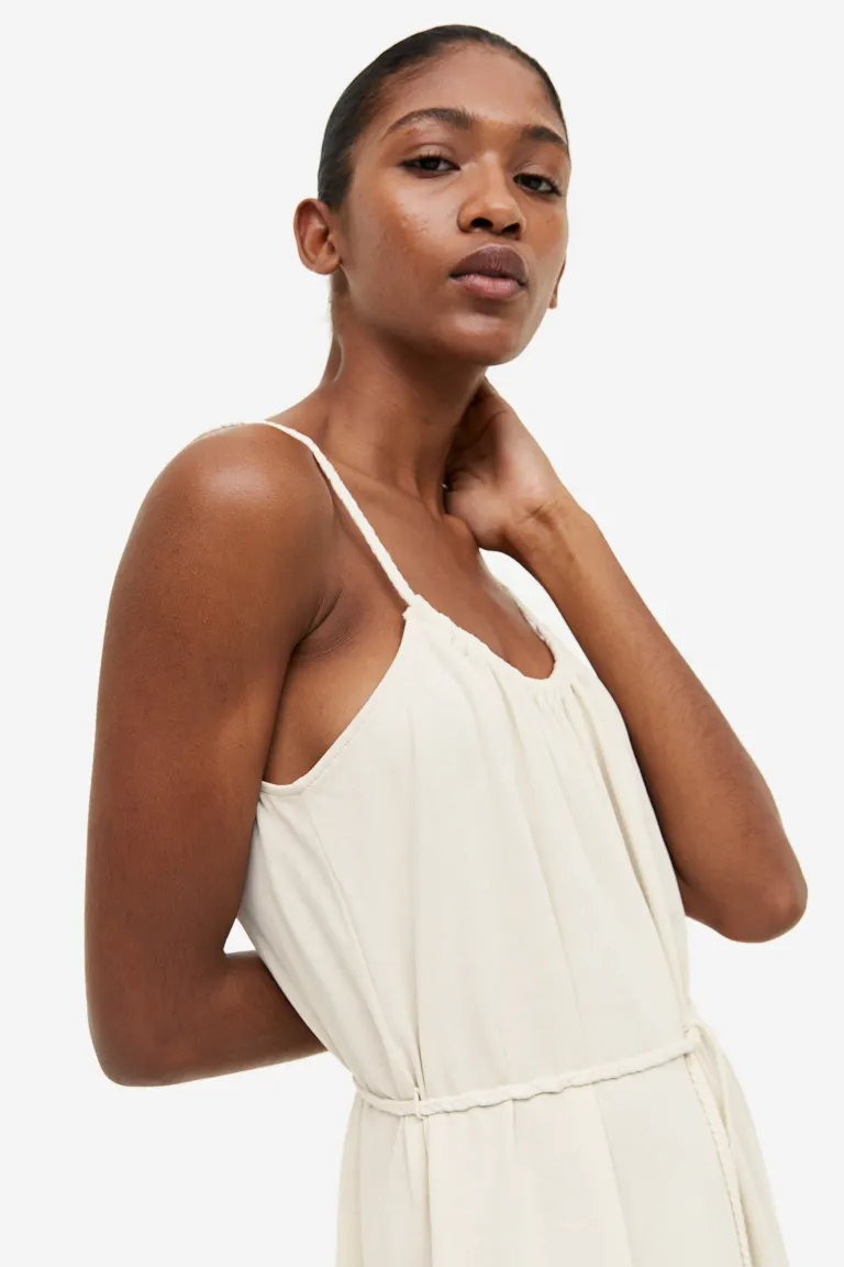 

Платье с английской вышивкой H&M, бежевый