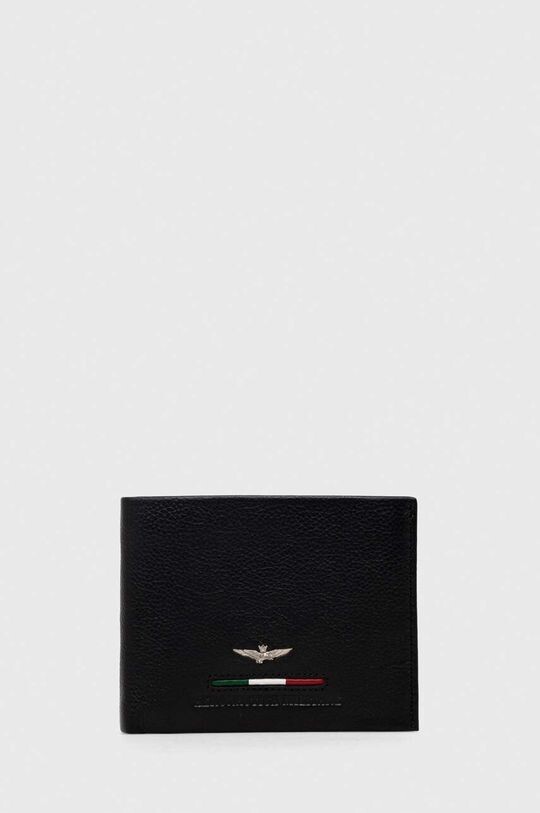 

Кожаный кошелек Aeronautica Militare, черный