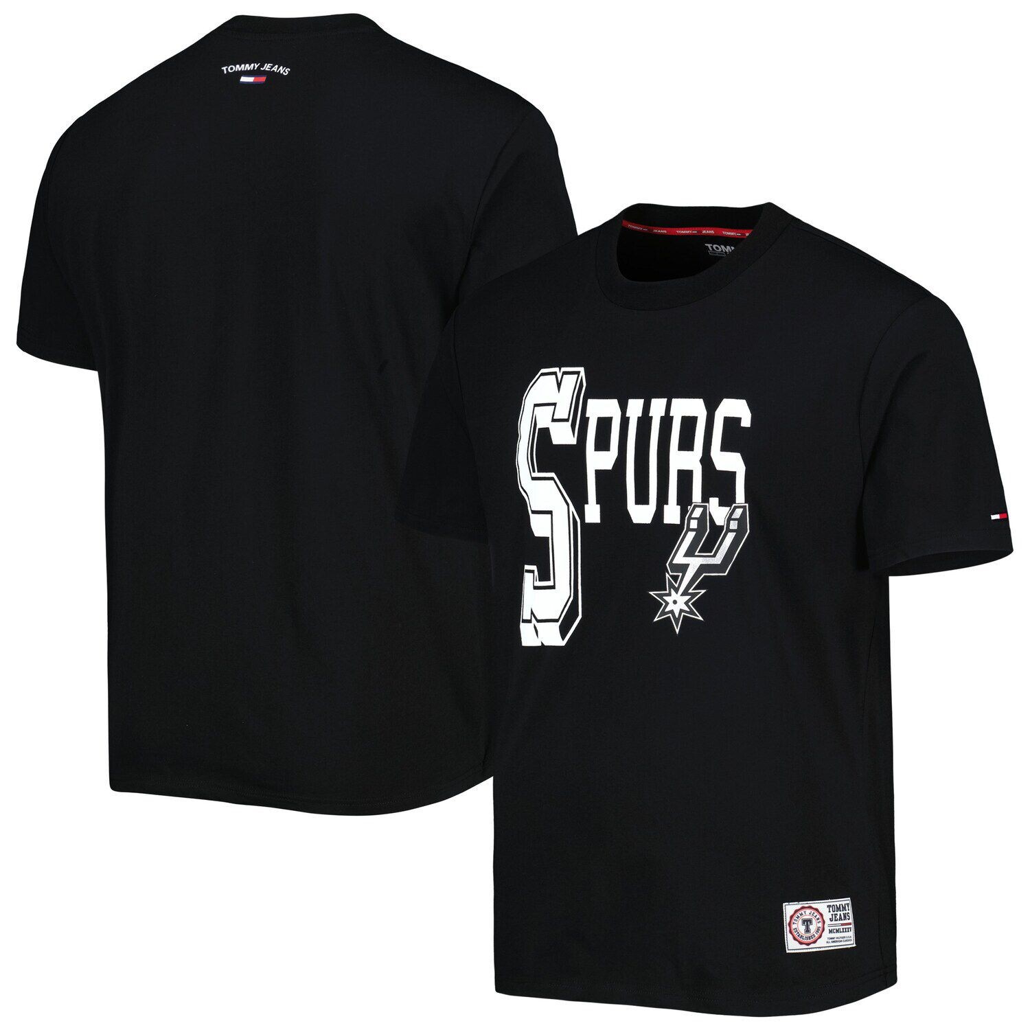 

Мужская черная футболка Tommy Jeans San Antonio Spurs Mel Varsity