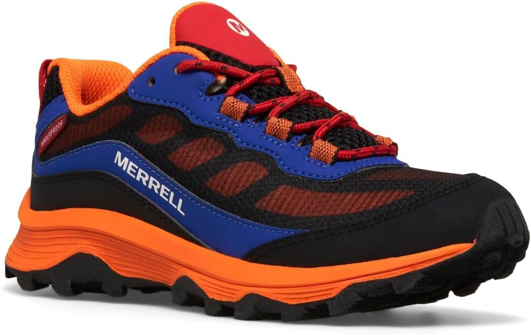 

Походная обувь водонепроницаемая Moab Speed Low Waterproof Merrell, цвет Blue/Black/Orange