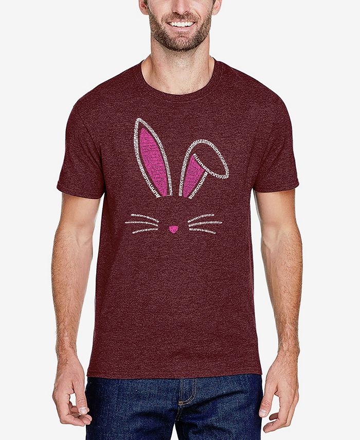 Мужская футболка премиум-класса с короткими рукавами Word Art LA Pop Art, цвет Burgundy nems игрушка кролик с поднимающимися ушами 28см