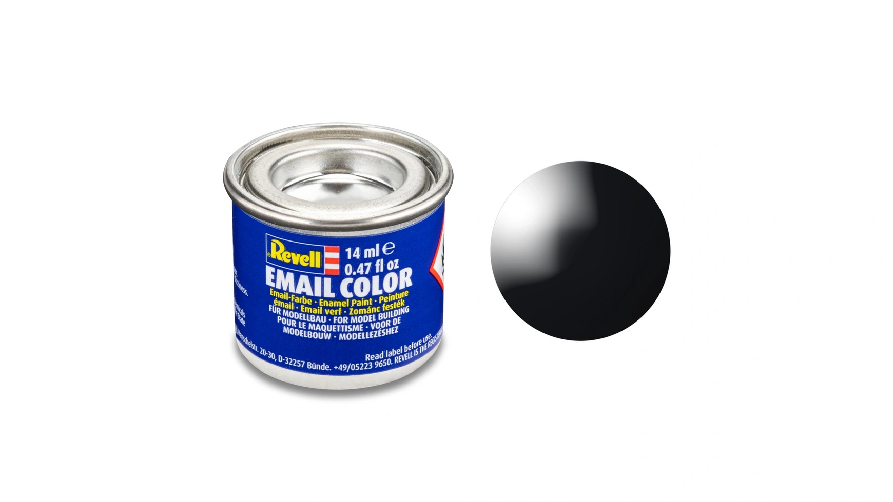 Revell Email Цвет Черный, глянцевый, 14 мл, RAL 9005 revell color glue