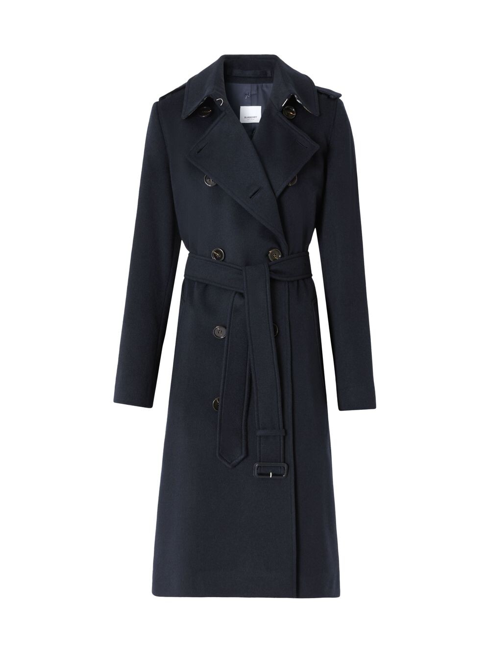 

Кашемировое пальто Kensington с поясом Burberry, синий