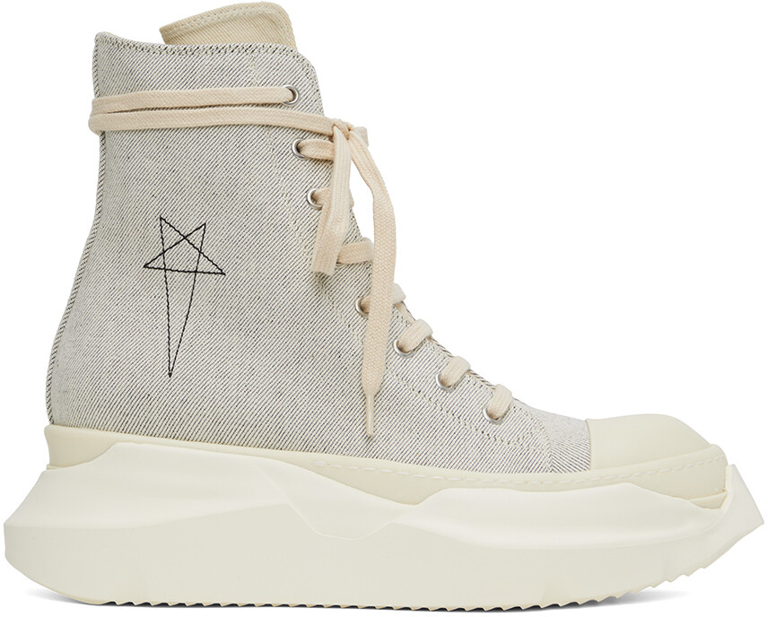 

Серые кроссовки с абстрактным принтом Rick Owens Drkshdw