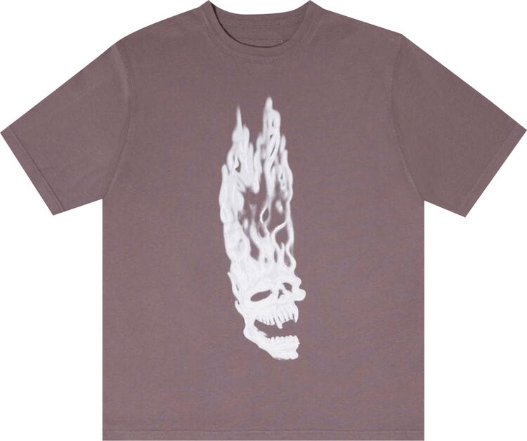 

Футболка Heron Preston Flaming Skull Short-Sleeve Tee 'Grey/White', серый