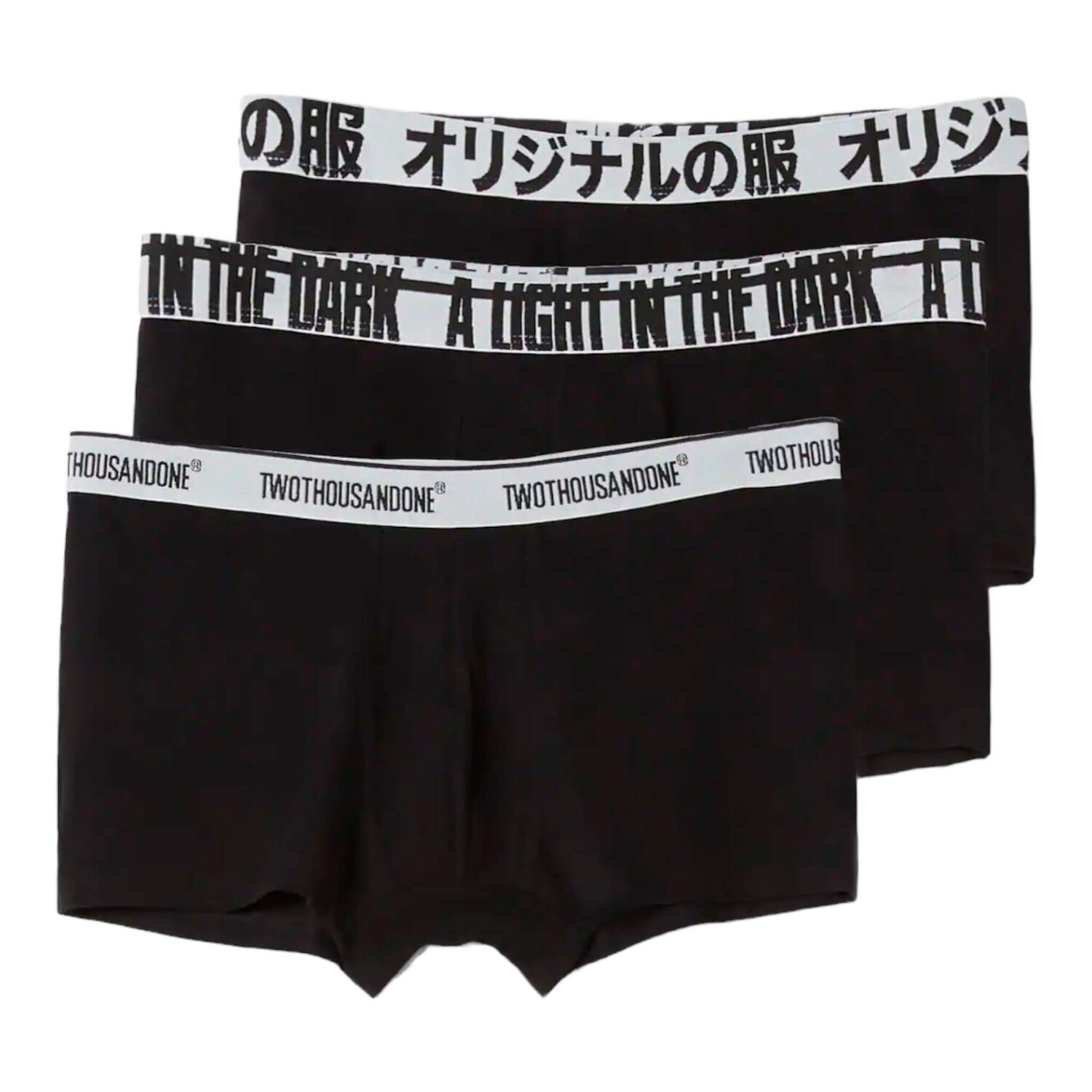 

Трусы Bershka Set Of 3 Lettering, черный