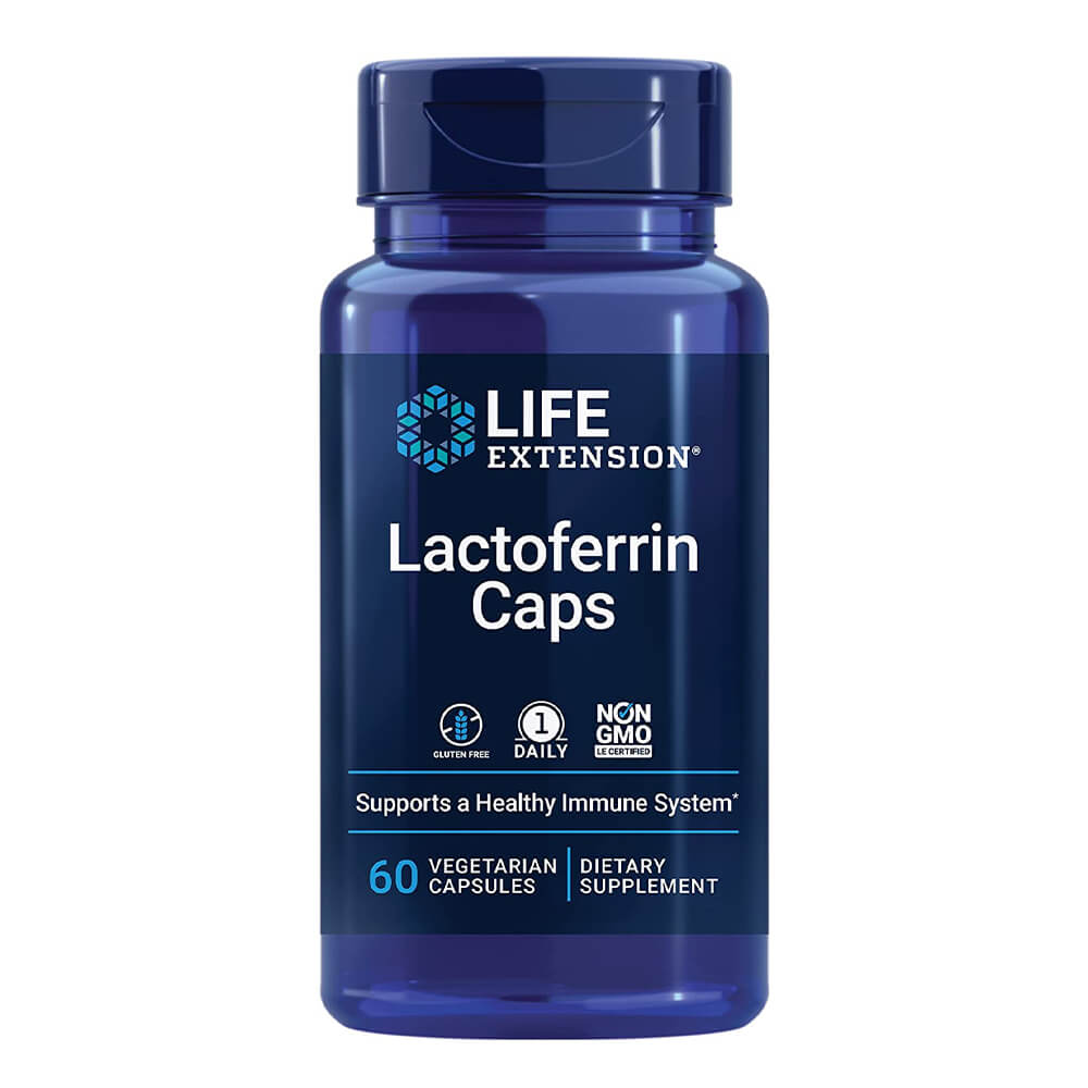 Лактоферрин в капсулах Life Extension Lactoferrin (Apolactoferrin) 300 мг, 60 капсул пиридоксаль 5 фосфат в капсулах 100 мг 60 капсул life extension