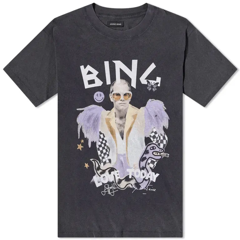 

Футболка Anine Bing Elton John Logo Lili, черный