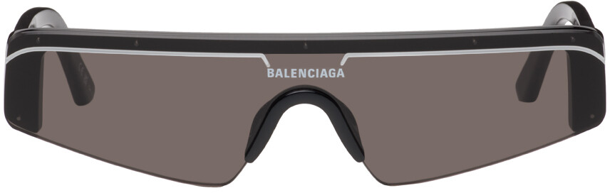 

Черные лыжные прямоугольные солнцезащитные очки Balenciaga