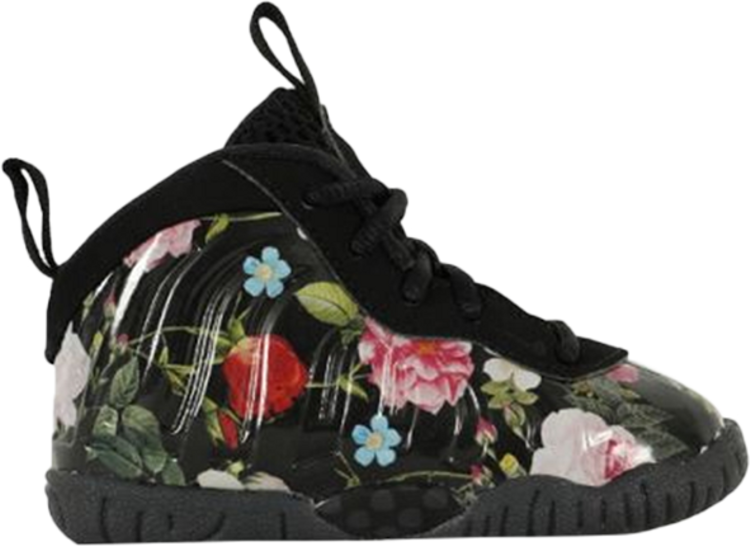 Кроссовки Nike Little Posite TD 'Floral', черный
