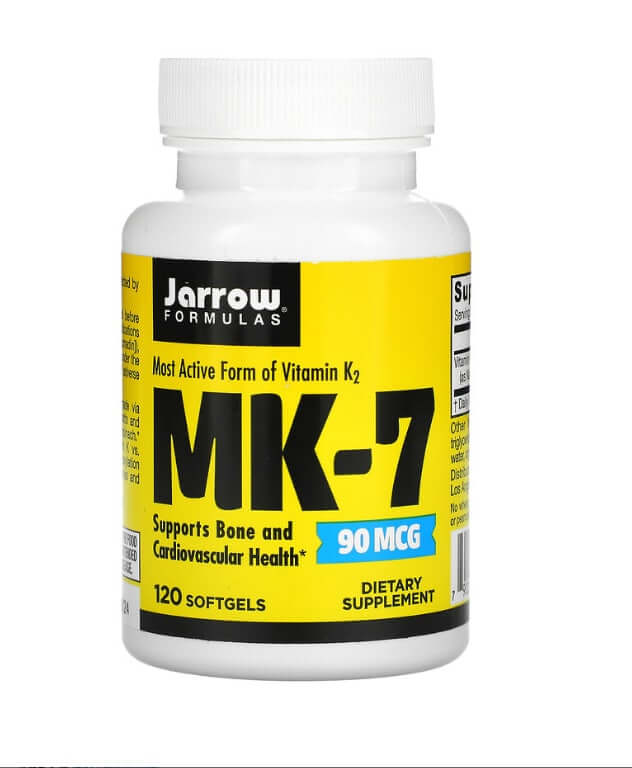 MK-7, витамин K2 в форме MK-7 Jarrow Formulas 90 мкг, 120 таблеток navigator витамин k2 mk 7 200 мкг 90 мягких таблеток флакон 120 мл