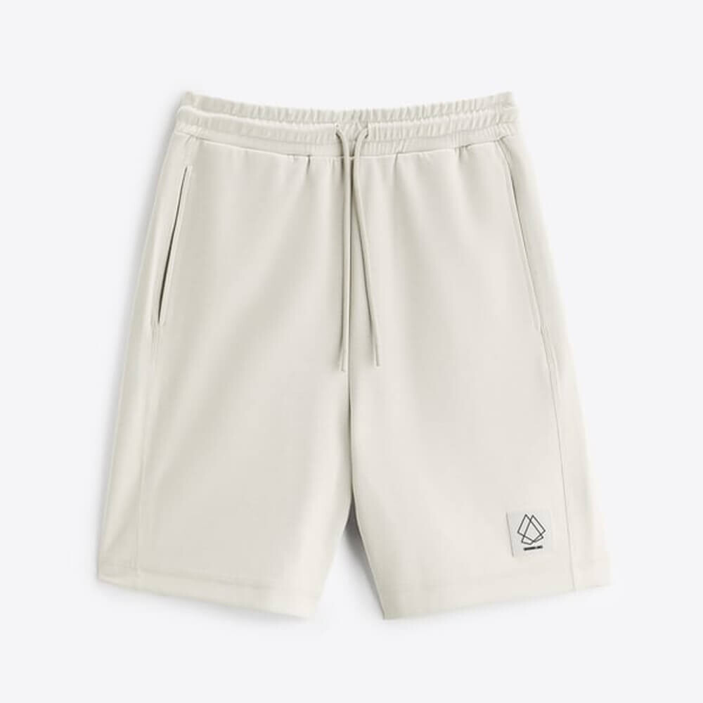 

Шорты Zara Jogger Bermuda With Label, жемчужный серый
