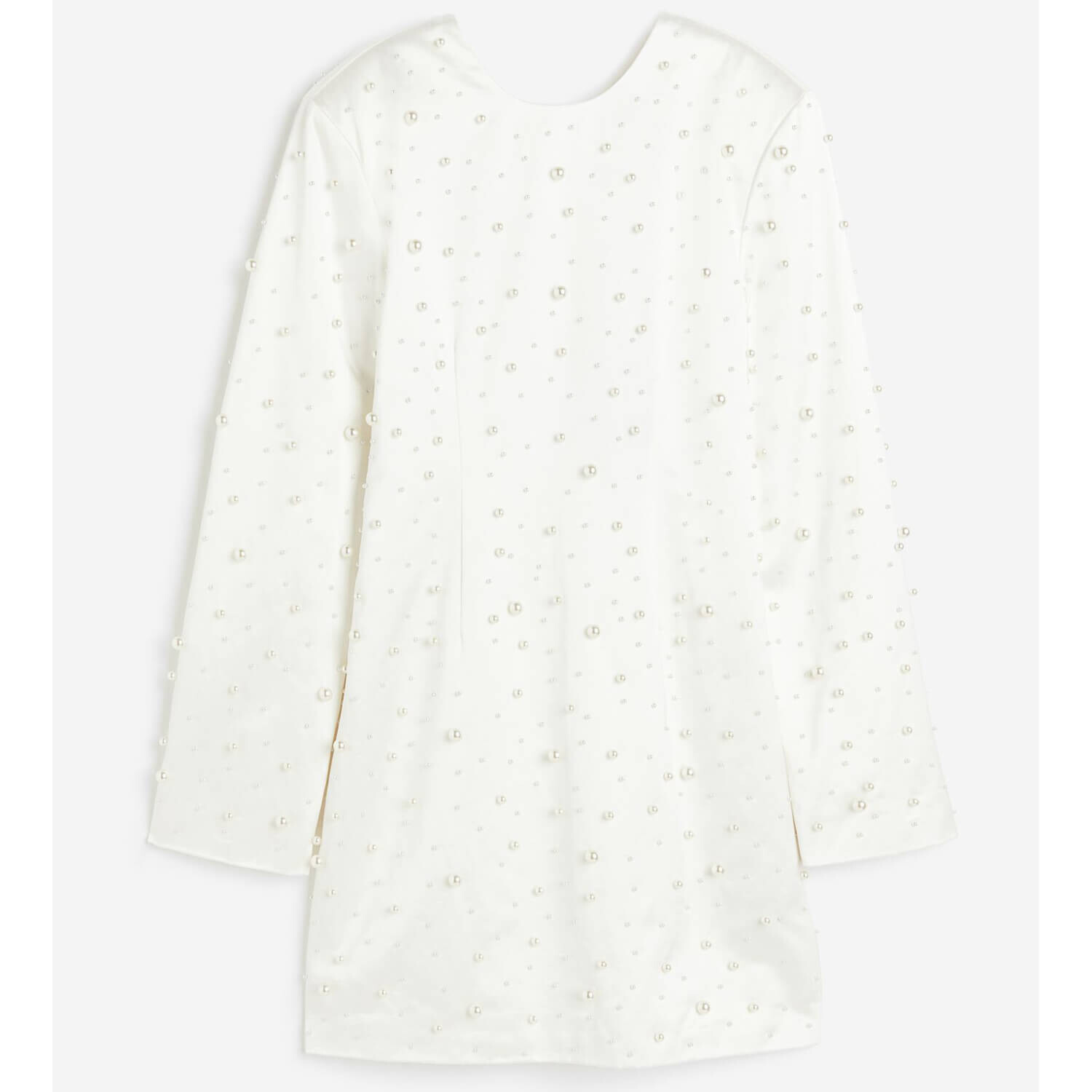 

Платье H&M Bead-Embellished Satin, белый