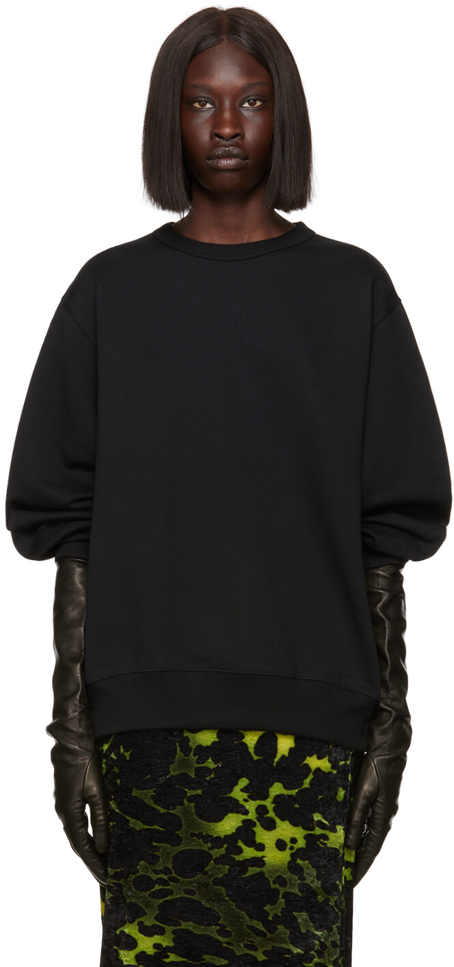 

Черный хлопковый свитшот Dries Van Noten