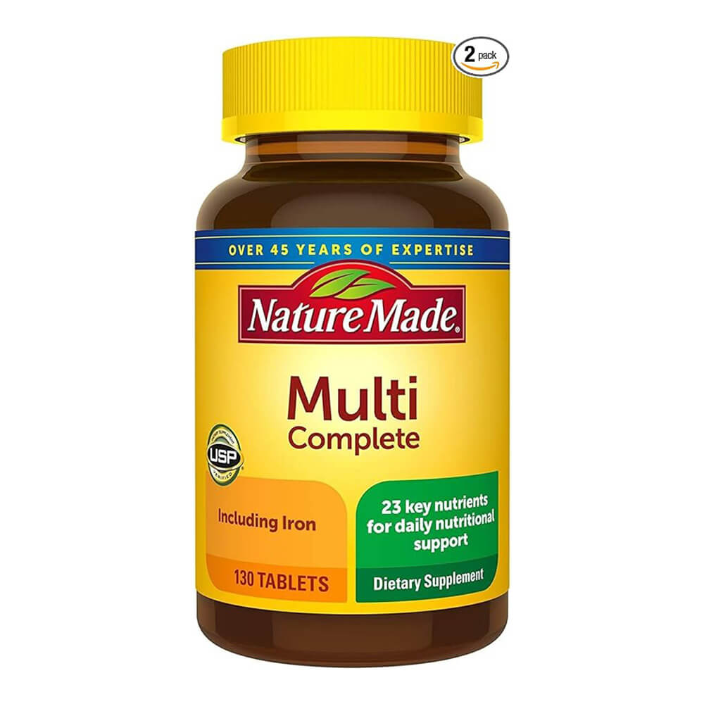 Мультивитамины Nature Made (130 таблеток, 2 баночки) мультивитамины для женщин от 50 лет nature s way 130 таблеток
