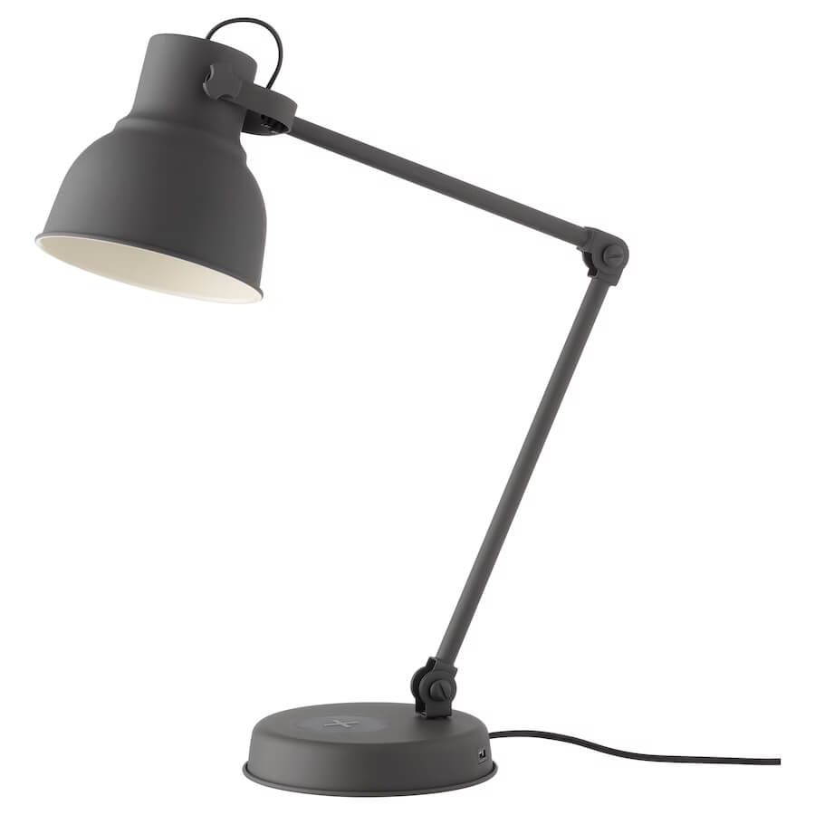Рабочая лампа Ikea Wireless Charger, темно-серый