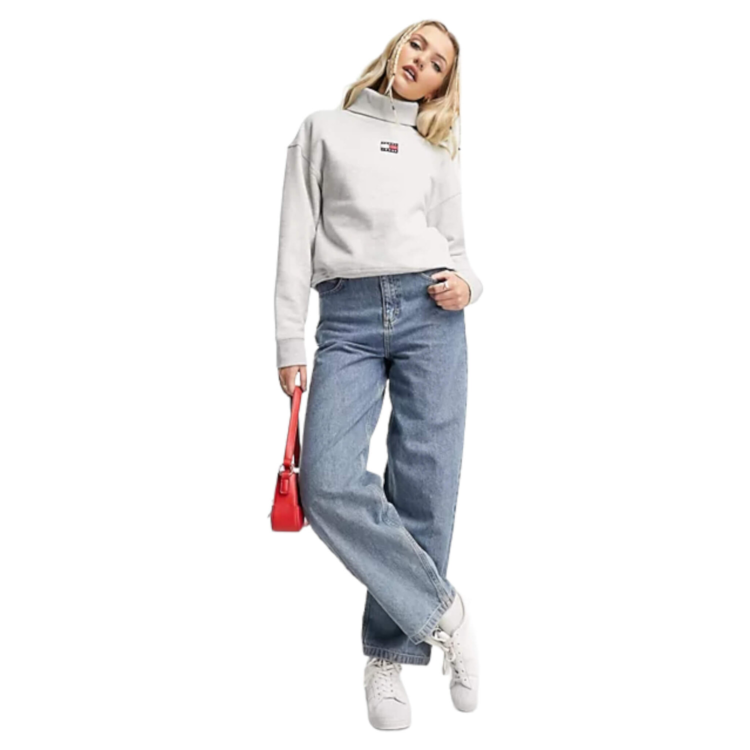 

Водолазка Tommy Hilfiger Badge Logo Boxy, серый