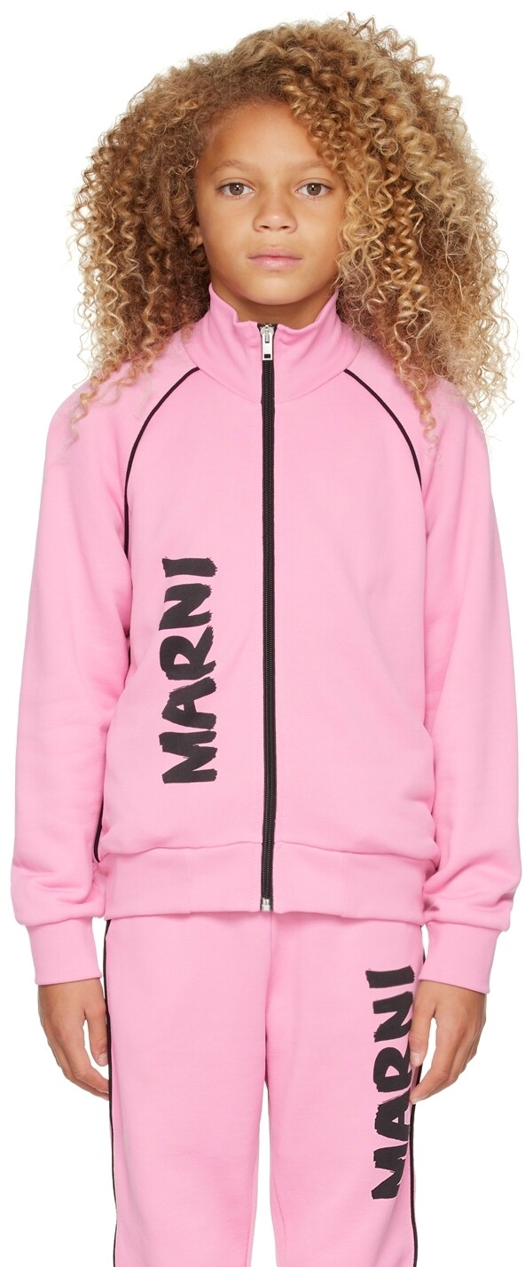 

Детская розовая толстовка с логотипом Marni
