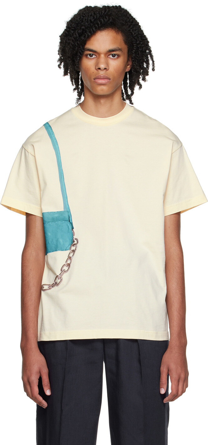 

Бежевая футболка Le Papier 'Le T-Shirt Ciucu' Jacquemus
