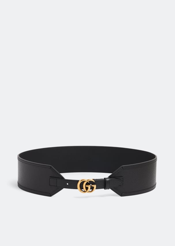 Ремень GUCCI GG Marmont wide belt, черный