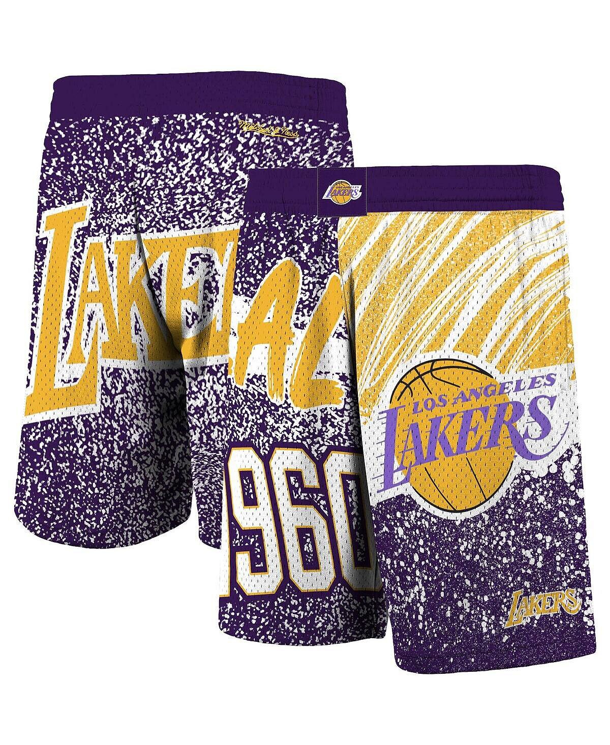 

Мужские фиолетовые шорты los angeles lakers hardwood classics jumbotron sublimated shorts Mitchell & Ness, фиолетовый