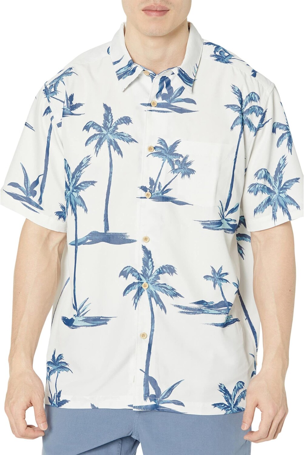 

Рубашка Quiksilver Waterman Sea Breezer Short Sleeve Woven, цвет Dusk Blue