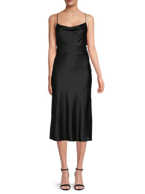 Атласное платье-комбинация Renee C. Sage inspire платье комбинация длины миди с завязками на спине небесный