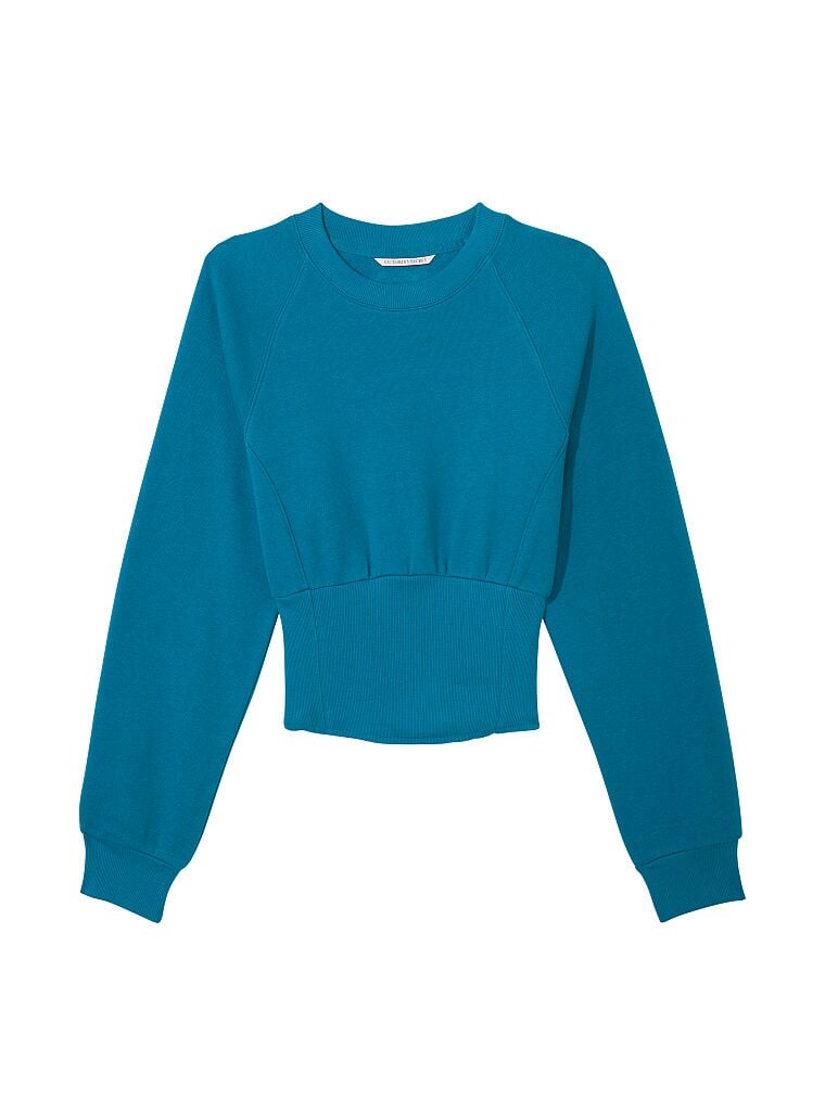 

Свитшот Victoria's Secret Cotton Fleece Corset Crewneck, бирюзовый, Зеленый