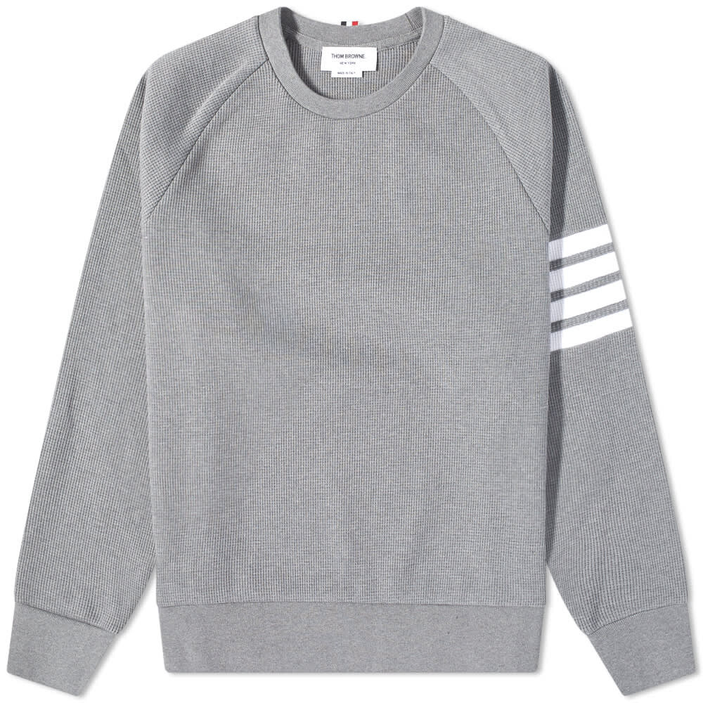 

Джемпер Thom Browne 4 Bar Raglan Sleeve Waffle Crew Sweat, Серый