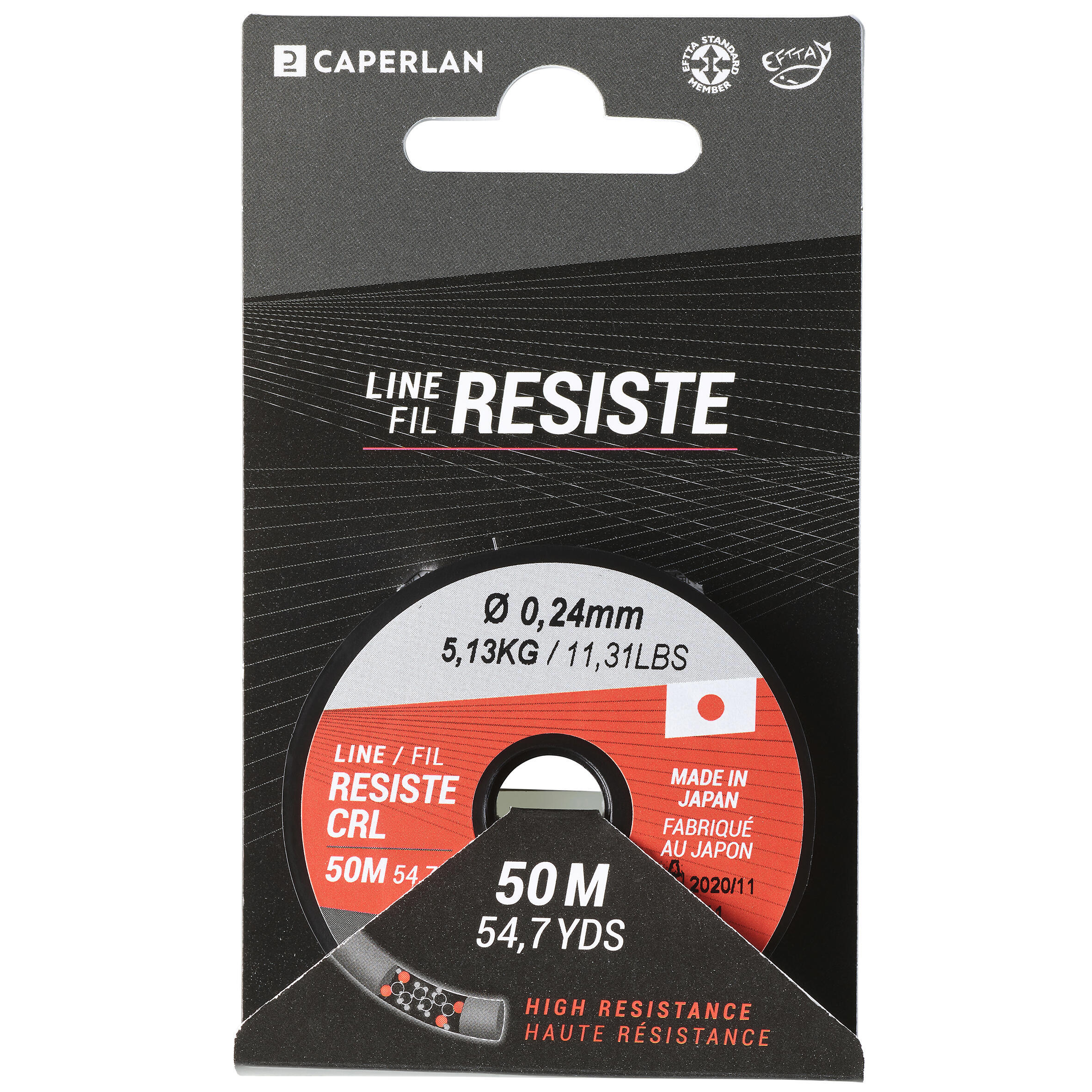 Основная леска леска Line Resist CRL 50 M 0,08 мм CAPERLAN - фото