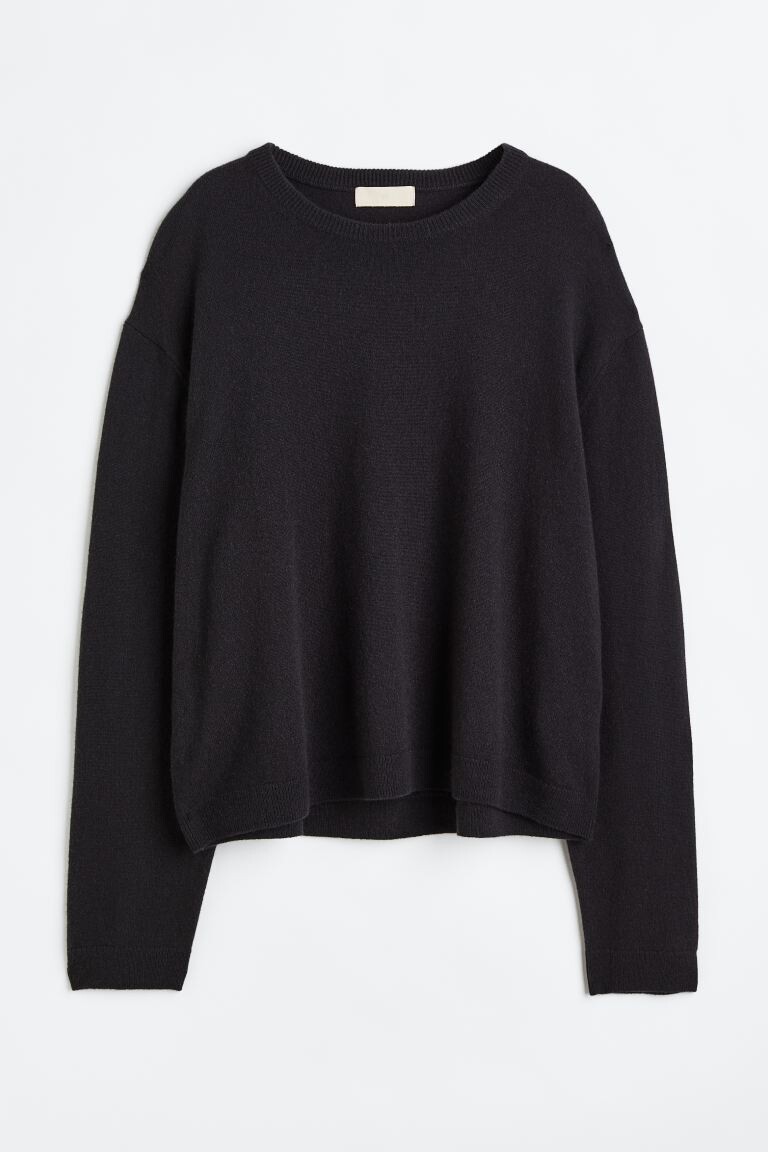 

Кашемировый свитер H&M, почти черный