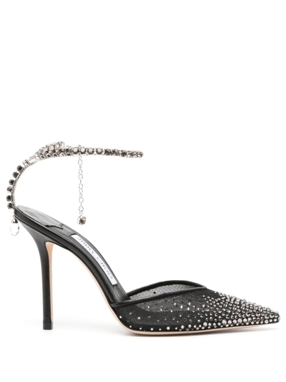 

Jimmy Choo босоножки Saeda 100 с кристаллами, черный