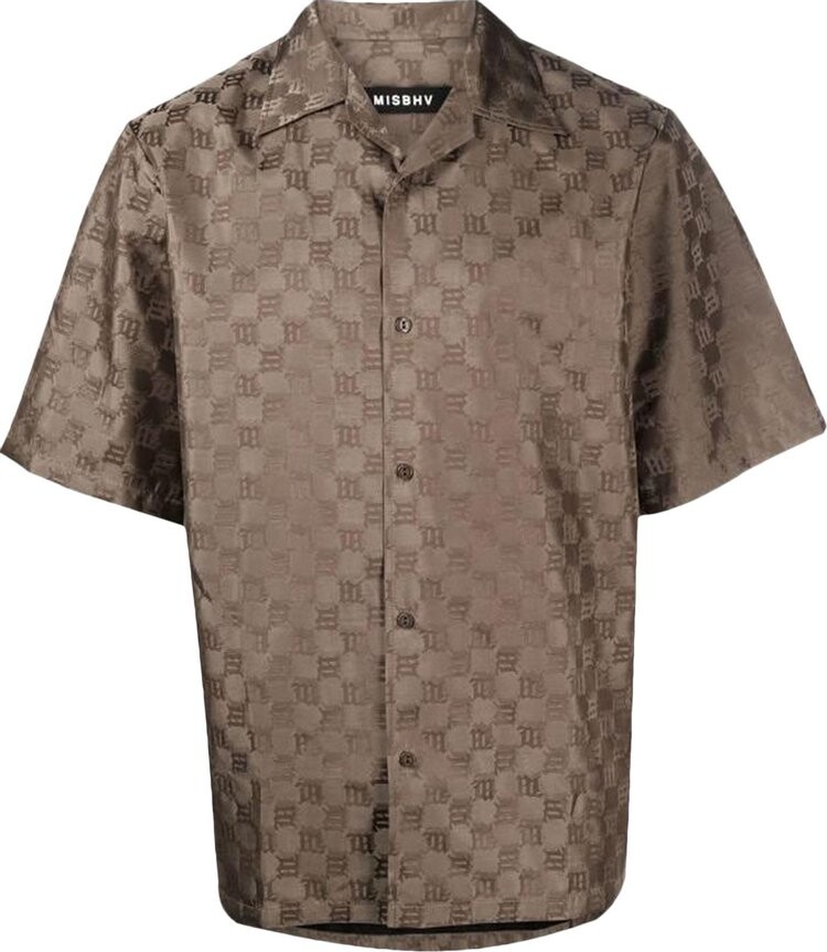 

Рубашка MISBHV Monogram Shirt 'Olive', зеленый