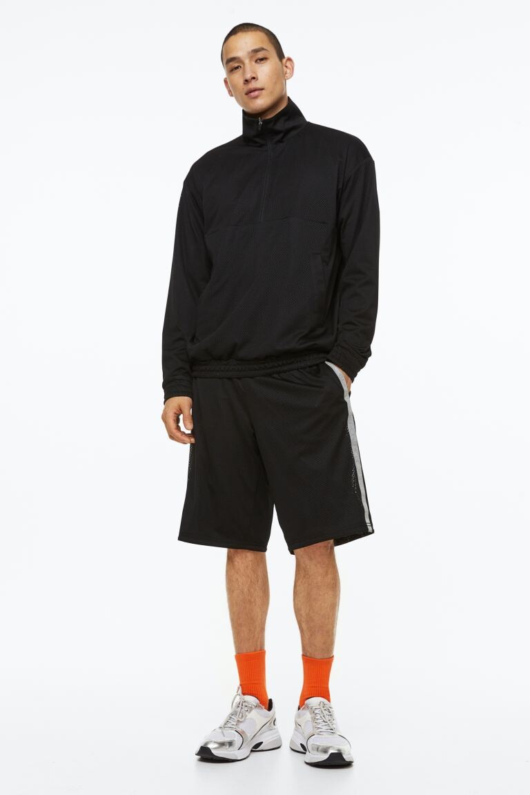 

Двусторонние спортивные шорты DryMove H&M, черный/узор