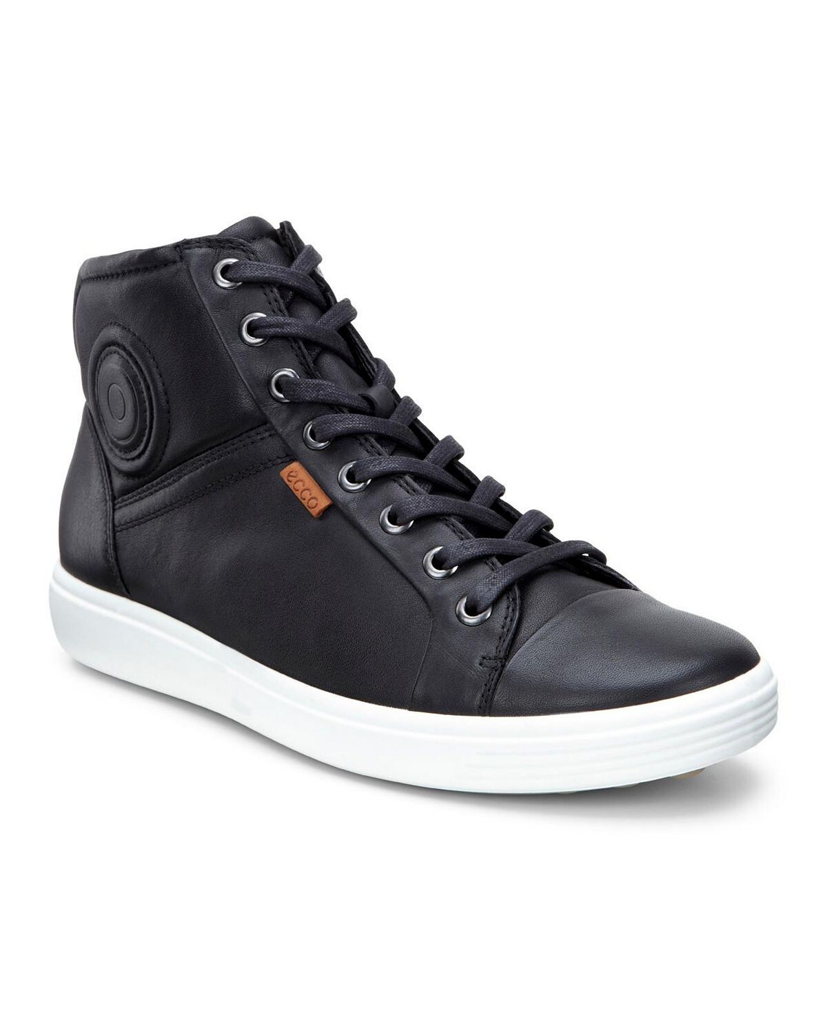 

Женские высокие кожаные кроссовки Soft 7 Ecco, черный