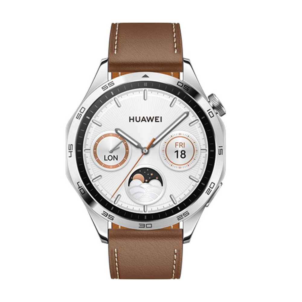 Умные часы Huawei Watch GT 4, 46 мм, Bluetooth, серебристый/коричневый смарт часы huawei watch gt 4 46 мм серебристый