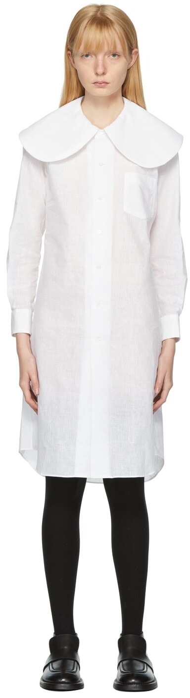 

Белое платье средней длины Khadi Comme des Garçons